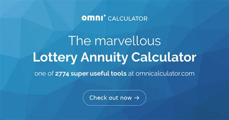 annuity calculator lottery